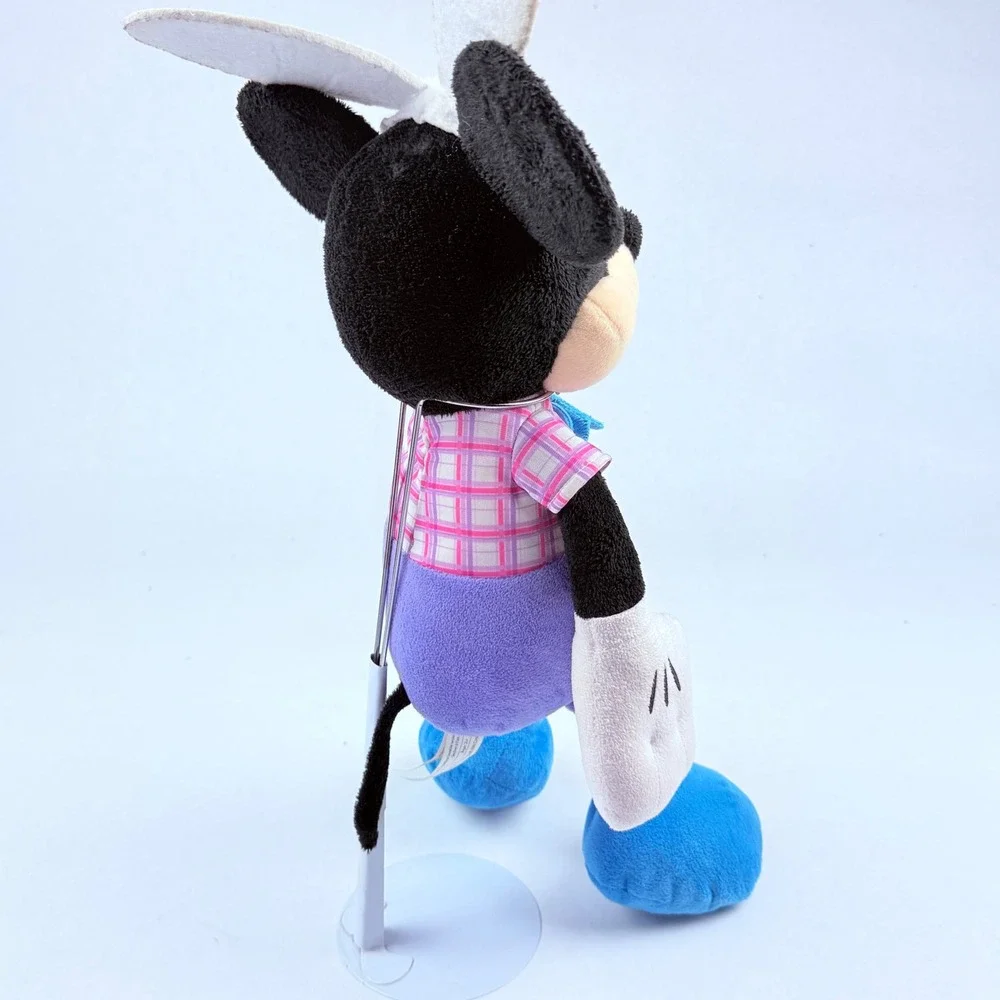 Disney Mickey Mouse‎ Easter Bunny Plush Plaid Shirt Blue Bow Purple Shorts 24 in